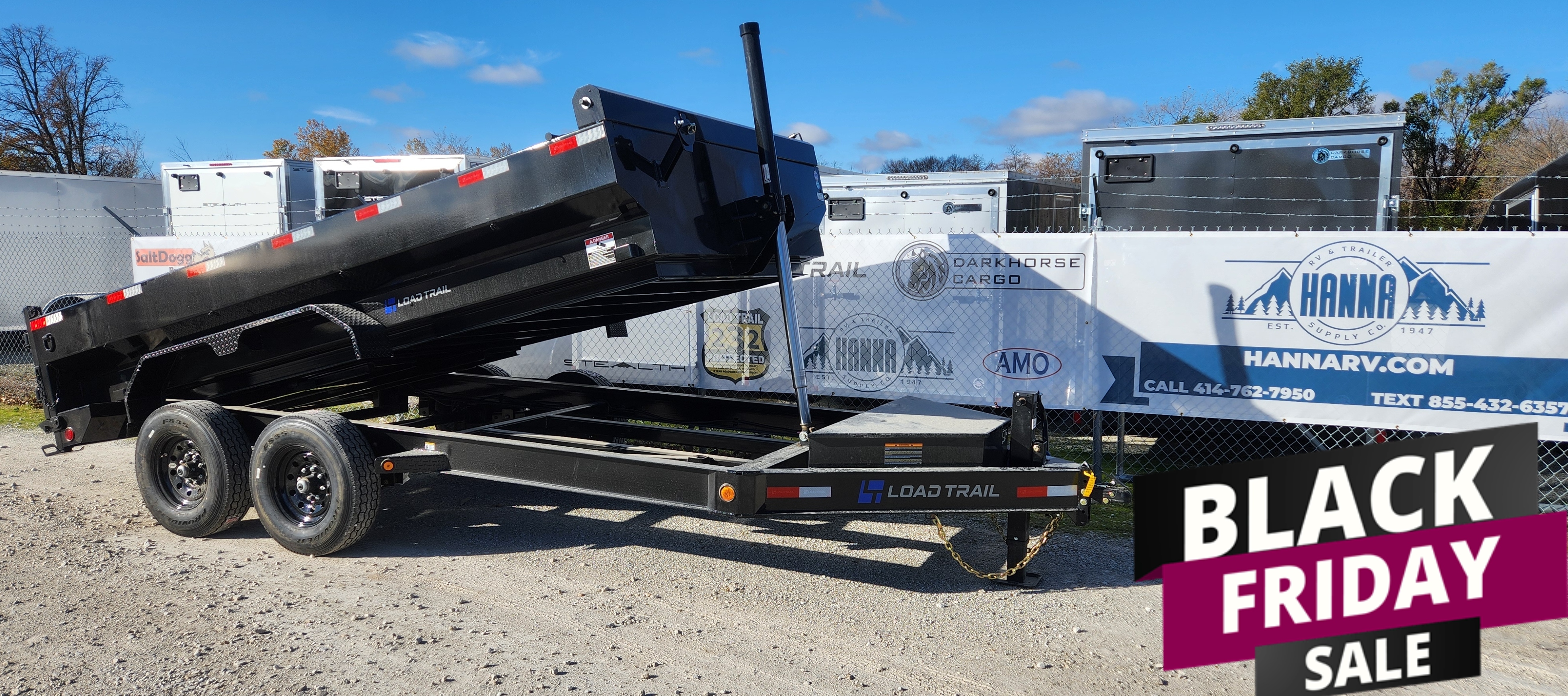 Load Trail 83 X 14 Tandem Axle 14,000 Lb Low Profile Dump Trailer with Telscopic Cylinder- 24" Max Bed